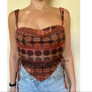 Crop top with back zipper